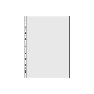 Cover A4 "U" E75 / 80 Euroscharnier starr glatt klar 100St.