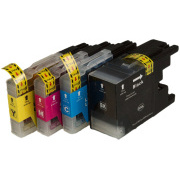 MultiPack BROTHER LC-1280 (LC1280BK, LC1280C, LC1280M, LC1280Y) - Tintenpatrone TonerPartner PREMIUM, black + color (schwarz + farbe)
