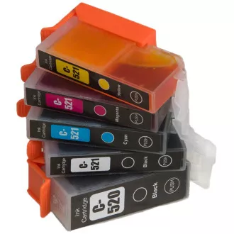 MultiPack CANON PGI-520, CLI-521  + 20stk Fotopapier (2932B001, 2933B010) - Tintenpatrone TonerPartner PREMIUM, black + color (schwarz + farbe)