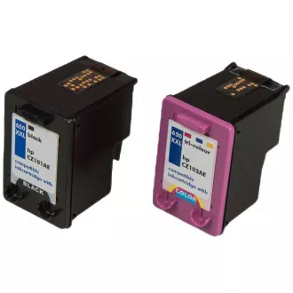 MultiPack Tintenpatrone TonerPartner PREMIUM für HP 650-XXL (CZ101AE, CZ102AE), black + color (schwarz + farbe)