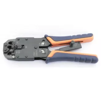Crimpzange PROFI mit Zwangssperre für RJ10, RJ11, RJ12, RJ45, DEC Steckverbinder Crimpzange PROFI mit Zwangssperre für RJ10, RJ11, RJ12, RJ45, DEC Steckverbinder