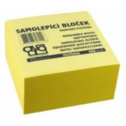 Selbstklebender Block 75x75mm gelber Würfel 400 Blatt
