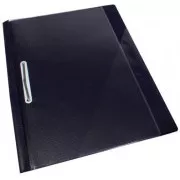 Hefter A4 ROC PVC mit Fronttasche klar schwarz Rückseite