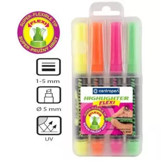 Textmarker Centropen 8542/4 Textmarker Flexi 4 Farben Keilspitze 1-5mm Textmarker Centropen 8542/4 Textmarker Flexi 4 Farben Keilspitze 1-5mm