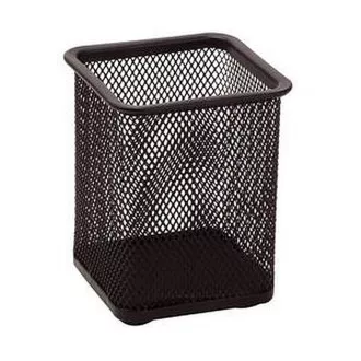 Draht-Bleistiftbecher quadratisch schwarz Draht-Bleistiftbecher quadratisch schwarz