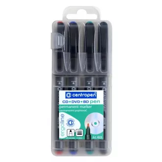 Marker Centropen 4606/4 CD/DVD/BD 4 Farben zylindrische Spitze 1mm