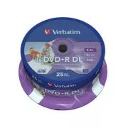 VERBATIM DVD + R (25er-Pack) / Spindle Double Layer 8X 8.5GB Inkjet bedruckbar