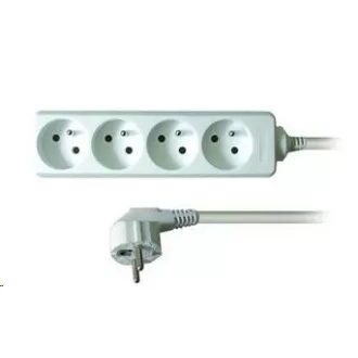 Solight Verlängerungskabel, 4 Steckdosen, weiß, 5m Solight Verlängerungskabel, 4 Steckdosen, weiß, 5m