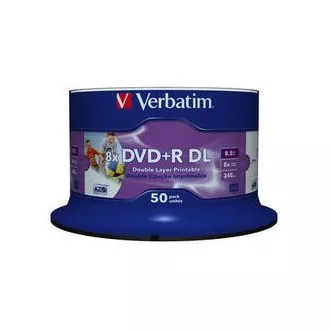 VERBATIM DVD + R (50-Pack) DoubleLayer / Spindel / 8X / 8.5GB / Bedruckbar / NoID