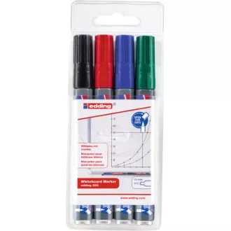 Edding 250/4 Whiteboardmarker 4 Farben Rollerspitze 1,5-3mm nachfüllbar