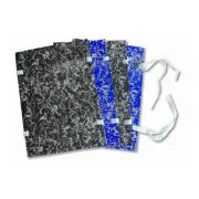 A4-Datei mit schwarzen Marmorschnürsenkeln