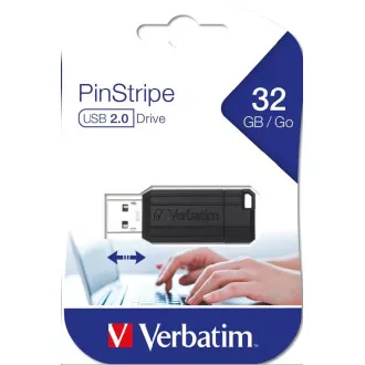 VERBATIM Flash Disk 32GB Store 'n' Go PinStripe, schwarz VERBATIM Flash Disk 32GB Store 'n' Go PinStripe, schwarz