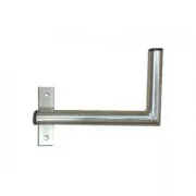 Antennenwandhalterung für Fenster mit Gurt, linke Montage, verzinkt, Länge 25cm, Durchmesser 3, 2cm