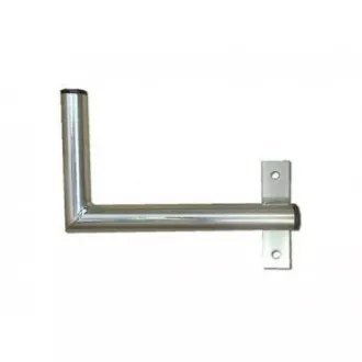 Antennen-Wandhalterung für Fenster mit Gurt, rechte Montage, verzinkt, Länge 25cm, Durchmesser 3, 2cm