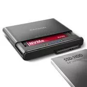 AXAGON ADSA-CC USB-C 10Gbps - NVMe M.2 SSD & SATA 2.5"/3.5" SSD/HDD CLONE MASTER 2 Adapter