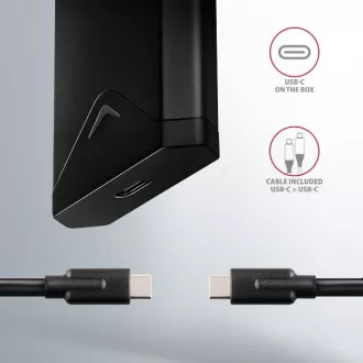 AXAGON EEM2-UB2, USB-C 10Gbps - M.2 NVMe SSD ARROW box, schwarz