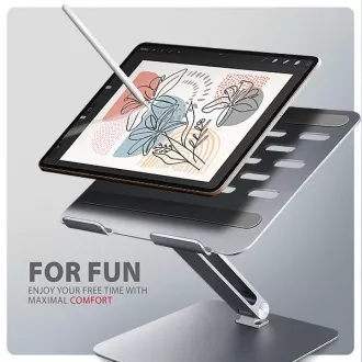 AXAGON STND-LQ Aluminium HQ Laptop-Ständer 10"-17.3" höhen- und winkelverstellbar, grau