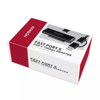 AXAGON ADSA-FPX, USB-C 10Gbps - SATA 6G, 2,5"/3,5" SSD/HDD FAST PORT X Adapter, inkl. AC-Netzteil