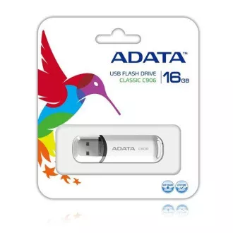 ADATA Flash Disk 16GB C906, USB 2.0 Classic, weiß ADATA Flash Disk 16GB C906, USB 2.0 Classic, weiß
