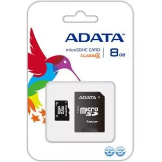 ADATA MicroSDHC-Karte 8GB Klasse 4 + SD-Adapter ADATA MicroSDHC-Karte 8GB Klasse 4 + SD-Adapter