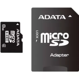 ADATA MicroSDHC-Karte 8GB Klasse 4 + SD-Adapter ADATA MicroSDHC-Karte 8GB Klasse 4 + SD-Adapter