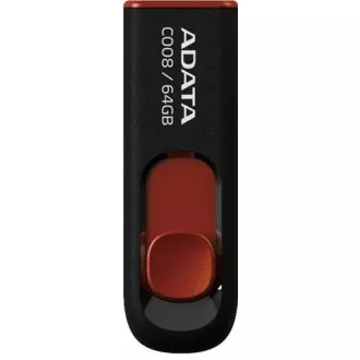 ADATA Flash Disk 64GB C008, USB 2.0 Classic, schwarz