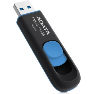 ADATA Flash Disk 32GB UV128, USB 3.1 Dash Drive (R: 40 / B: 25 MB/s) schwarz / blau
