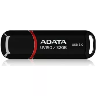 ADATA Flash Disk 32GB UV150, USB 3.1 Dash Drive (R: 90 / B: 20 MB/s) schwarz