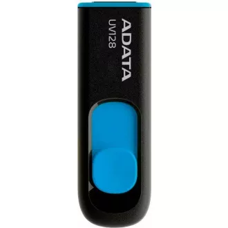 ADATA Flash Disk 64GB UV128, USB 3.1 Dash Drive (R: 90 / B: 40 MB/s) schwarz / blau