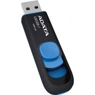 ADATA Flash Disk 64GB UV128, USB 3.1 Dash Drive (R: 90 / B: 40 MB/s) schwarz / blau