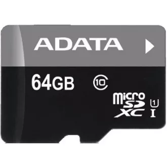 ADATA MicroSDXC-Karte 64 GB Premier UHS-I Class 10 + SD-Adapter