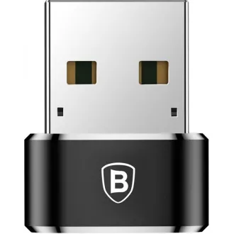 Baseus USB-Stecker auf USB-C-Buchse Adapter 3A, OTG, schwarz Baseus USB-Stecker auf USB-C-Buchse Adapter 3A, OTG, schwarz