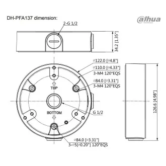Dahua PFA137, Installationsbox für Dome-Kameras