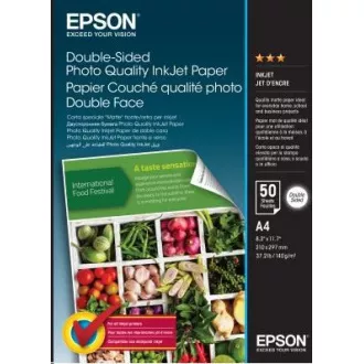 EPSON Papier A4 - Doppelseitiges Tintenstrahlpapier in Fotoqualität A4 50 Blatt EPSON Papier A4 - Doppelseitiges Tintenstrahlpapier in Fotoqualität A4 50 Blatt