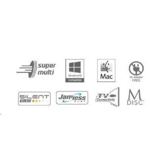 HITACHI LG - externes DVD-W/CD-RW/DVD±R/±RW/RAM-Laufwerk GP57EW40, Slim, Weiß, Box SW HITACHI LG - externes DVD-W/CD-RW/DVD±R/±RW/RAM-Laufwerk GP57EW40, Slim, Weiß, Box SW