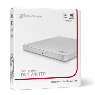 HITACHI LG - externes DVD-W/CD-RW/DVD±R/±RW/RAM-Laufwerk GP57EW40, Slim, Weiß, Box SW HITACHI LG - externes DVD-W/CD-RW/DVD±R/±RW/RAM-Laufwerk GP57EW40, Slim, Weiß, Box SW