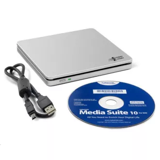 HITACHI LG - Externes DVD-W/CD-RW/DVD±R/±RW/RAM/M-DISC GP70NS50, Blade Ultra Slim, Silber, Box SW HITACHI LG - Externes DVD-W/CD-RW/DVD±R/±RW/RAM/M-DISC GP70NS50, Blade Ultra Slim, Silber, Box SW