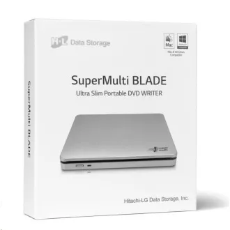 HITACHI LG - Externes DVD-W/CD-RW/DVD±R/±RW/RAM/M-DISC GP70NS50, Blade Ultra Slim, Silber, Box SW HITACHI LG - Externes DVD-W/CD-RW/DVD±R/±RW/RAM/M-DISC GP70NS50, Blade Ultra Slim, Silber, Box SW