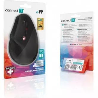 CONNECT IT FOR HEALTH Verti TriMode ergonomische vertikale Maus, kabellos, schwarz