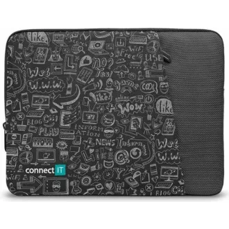 CONNECT IT Doodle-Tasche für Laptop 15,6", schwarz