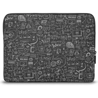 CONNECT IT Doodle-Tasche für Laptop 15,6", schwarz