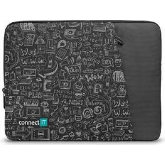 CONNECT IT Doodle-Tasche für Laptop 15,6", schwarz