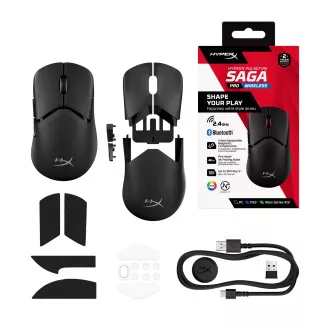 HyperX Pulsefire Saga Wireless - Gaming-Maus (schwarz) - Maus