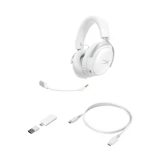 HyperX Cloud III S Kabelloses weißes Gaming-Headset