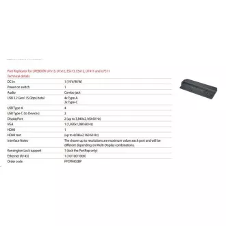 FUJITSU DOCK + Netzteil 90W - U7411 U7511 - 4xUSB 2xUSBC 2xDP 1xHDMI VGA RJ45 - ohne 230V Kabel FUJITSU DOCK + Netzteil 90W - U7411 U7511 - 4xUSB 2xUSBC 2xDP 1xHDMI VGA RJ45 - ohne 230V Kabel