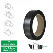 PP-Bindeband 12 x 0,5 mm, 3100 m, d206, schwarz