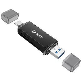 C-TECH Kartenleser UCR-02-AL, USB 3.0 TYP A/ TYP C, SD/micro SD