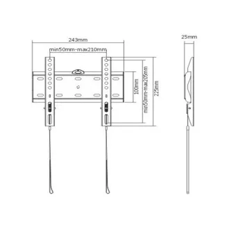 GEMBIRD TV-Halter WM-42F-01, 23"-42" (30kg), feststehend GEMBIRD TV-Halter WM-42F-01, 23"-42" (30kg), feststehend