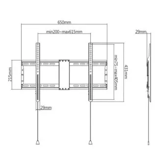 GEMBIRD TV-Halter WM-80F-01, 37"-80" (70kg), feststehend