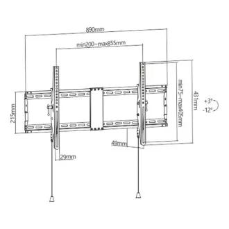 GEMBIRD TV-Halter WM-90T-01, 43"-90" (70kg), neigbar GEMBIRD TV-Halter WM-90T-01, 43"-90" (70kg), neigbar